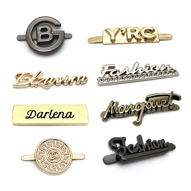 Custom metal logo plates and badges