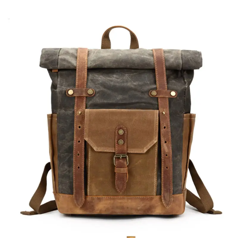 Waxed canvas heritage backpack