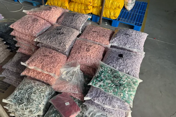 Individually poly-bagged stock backpacks